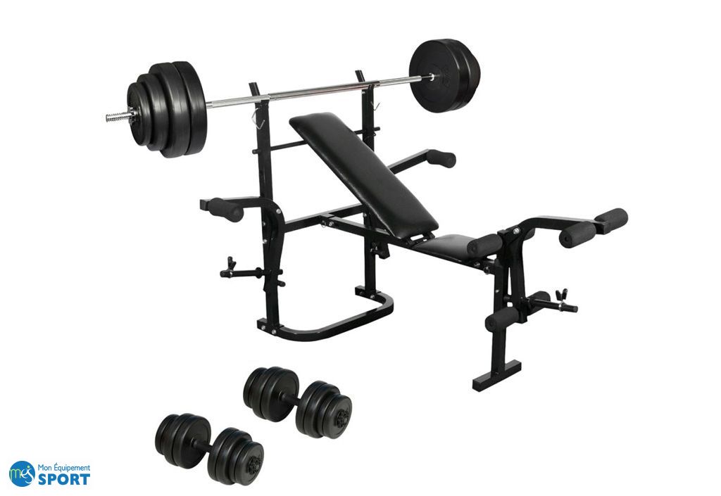 Banc De Musculation Complet Avec Halteres Vidaxl