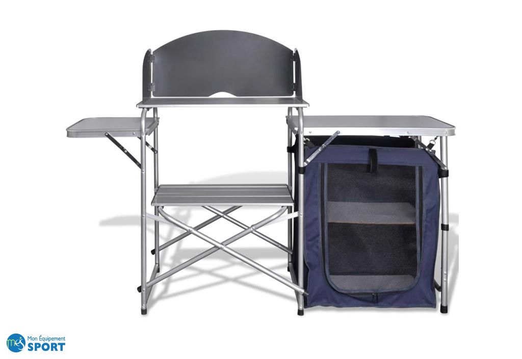 Cuisine De Camping Pliante Avec Rangement 146x46x70 Cm Vidaxl
