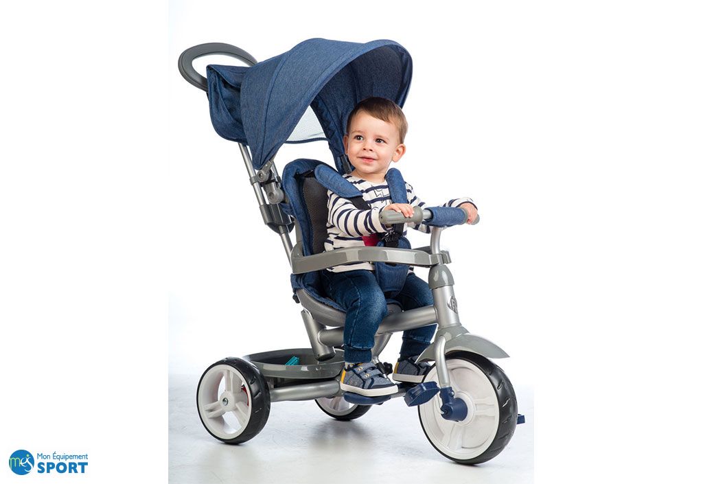 Tricycle Pour Bebe Evolutif California Jeans Qplay Avec Capote Qplay Tricycle Pour Bebe Evolutif California Jeans Qplay Avec Capote Qplay