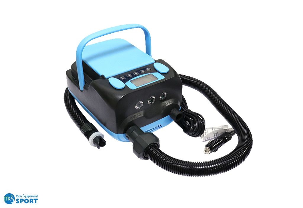 Pompe électrique Pour Planche à Pagaie, Pompe Rechargeable 20 Psi, Pompe à Air Avec Double étape De Gonflage Et Arrêt Automatique, Fonction De Dégonflage, Connecteur De Voiture 12 V CC Pour Paddle