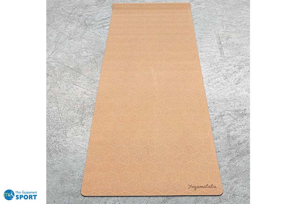 Tapis de yoga pliable XXL en liège et caoutchouc naturel - Yogamatata