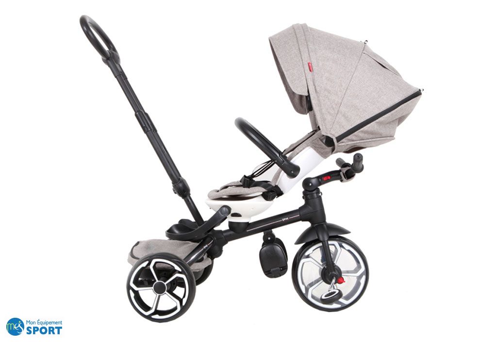 Tricycle Bébé Evolutif Rose Vélo Enfant Poussette Pliable avec Le