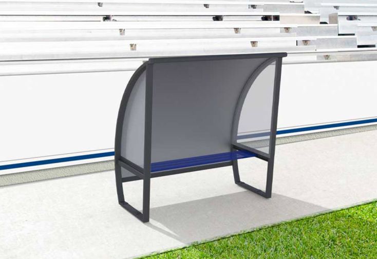 Banc de touche en aluminium Sodex Sport 1,6 m de hauteur