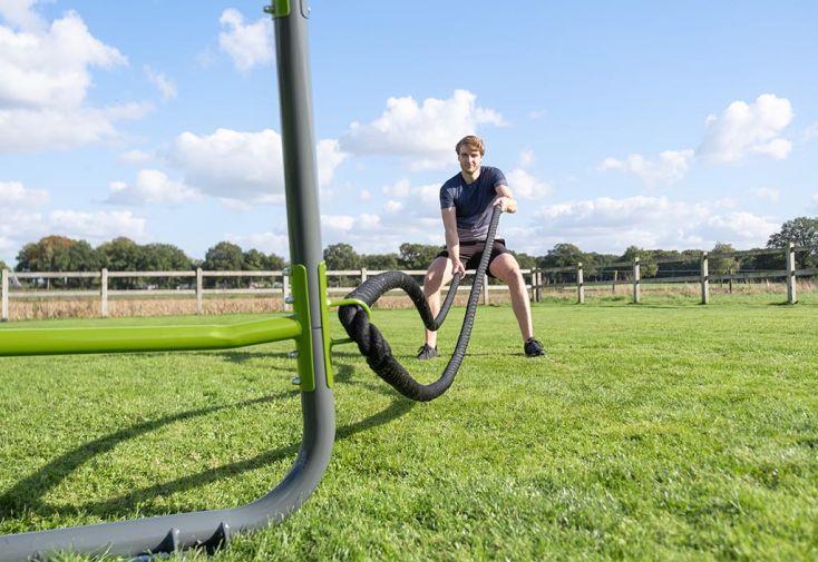 Jeu de deux anneaux battle rope pour station de musculation – Monkeybar