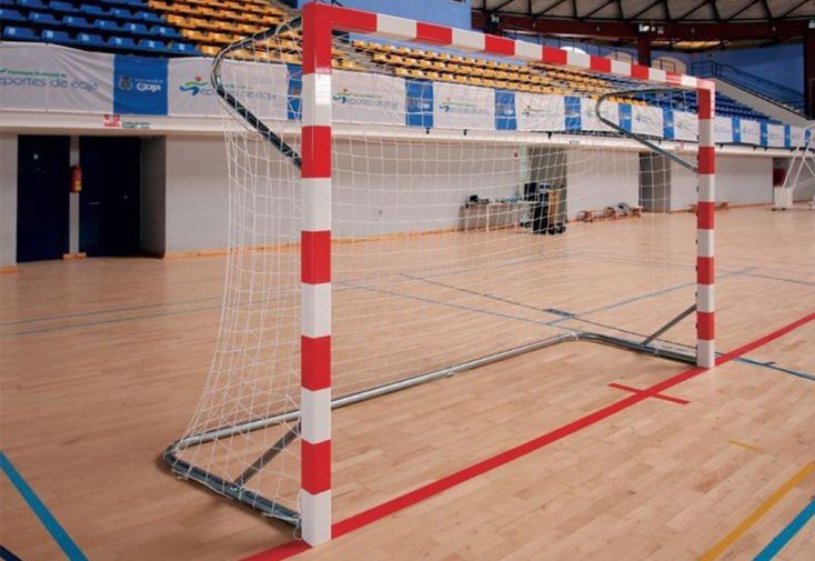 Paire de buts de handball mobiles en métal