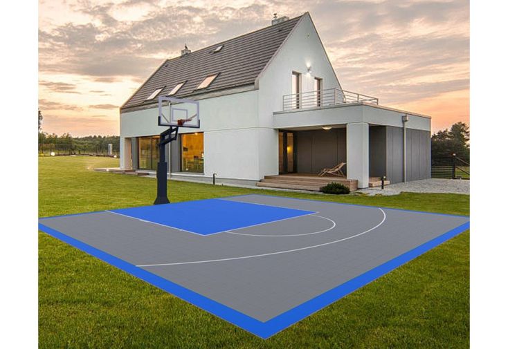 Demi-terrain de basket extérieur – 10 x 10 m