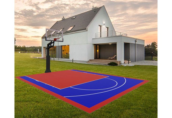 Demi-terrain de basket extérieur – 6 x 8 m