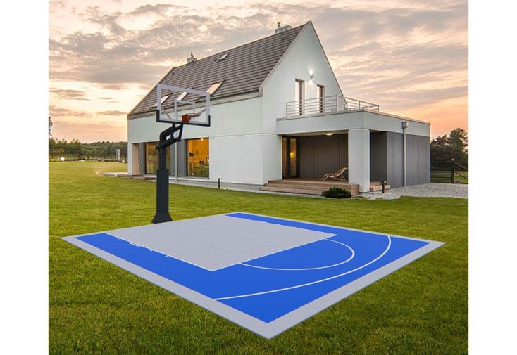 Demi-terrain de basket extérieur – 6 x 7 m