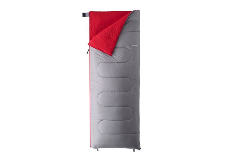 Sac de couchage en polyester 200 g/m² gris Oléron – 190 x 75 cm