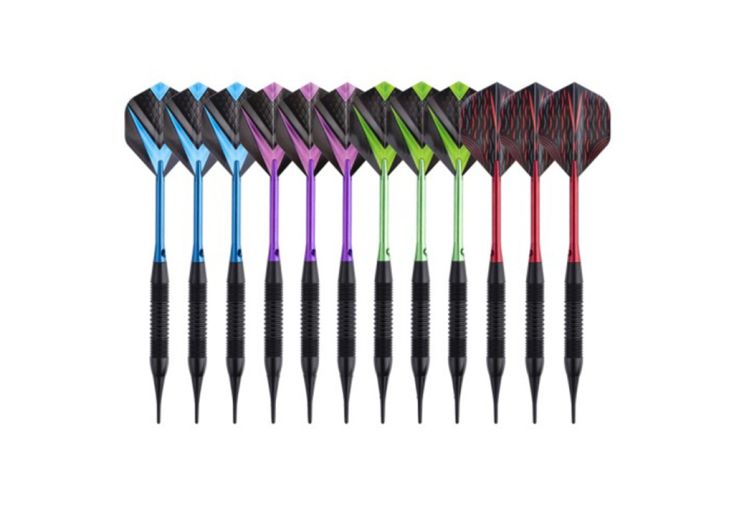 Flechette Pointe Acier, Jeu de 12 pcs Fléchettes en Acier, Queue de Flèche  en Plastique 4 Couleurs, avec Affûteur de Flechette A29 - Cdiscount Jeux -  Jouets