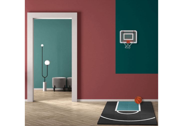 Mini terrain de basket intérieur - 1,13 x 1,90 m