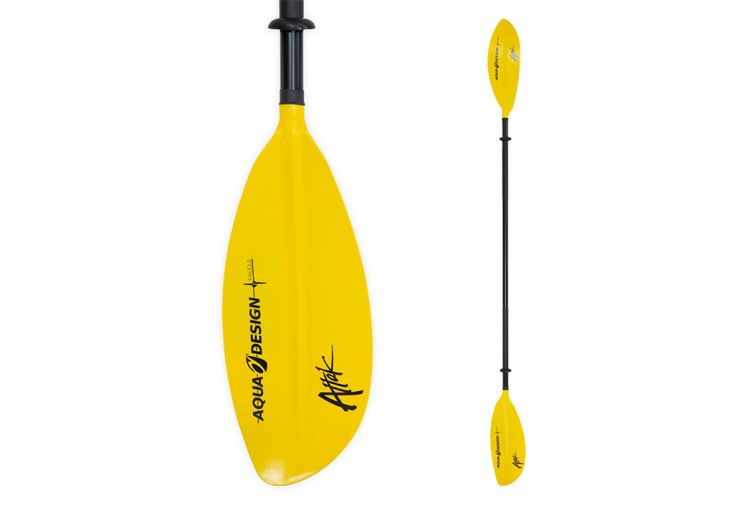 Pagaie double pour kayak en aluminium jaune – Attak 1