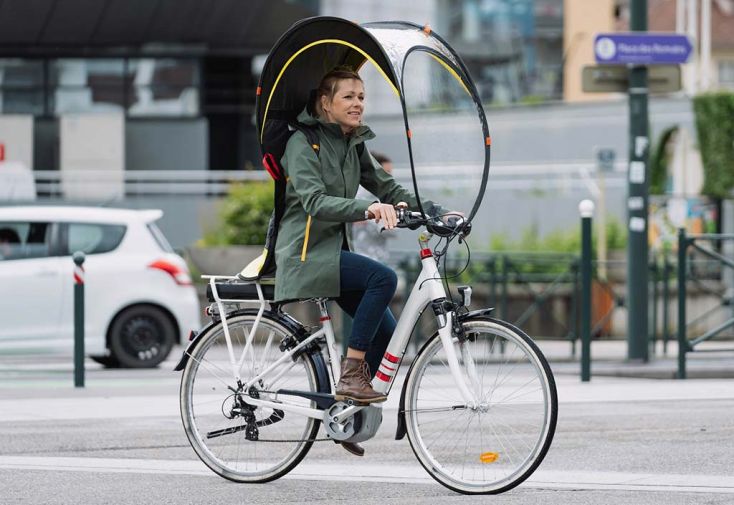 Housse de pluie pour siège de vélo enfant