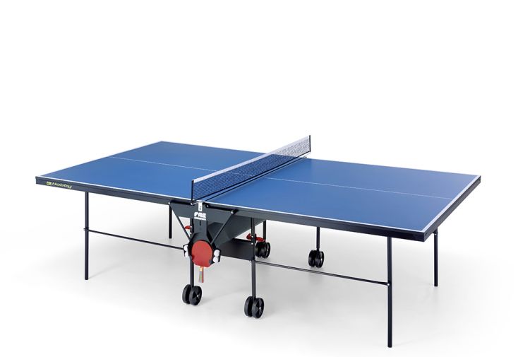 Table de ping-pong d’intérieur pliable bleue en bois et métal – Hobby
