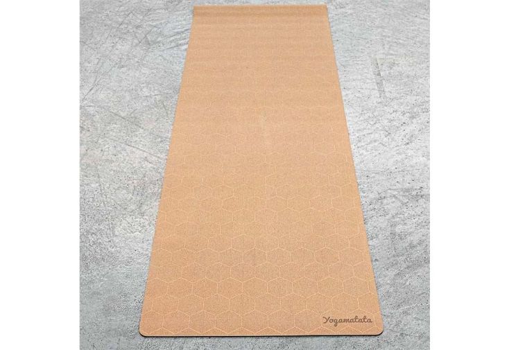 Tapis de yoga pliable XXL en liège et caoutchouc naturel - Yogamatata