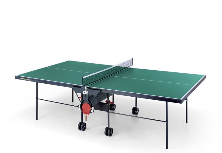 Table de ping-pong d’intérieur pliable verte en bois et métal - Hobby