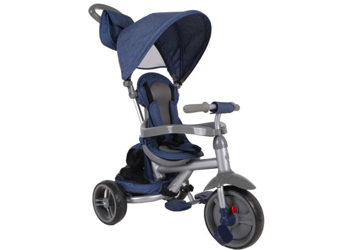 Tricycle pour Bébé Évolutif California Jeans QPlay avec Capote QPlay