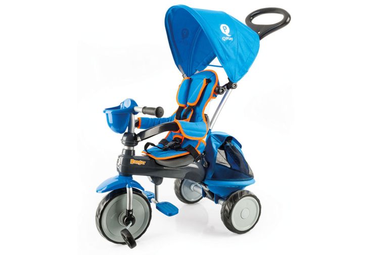 Tricycle bébé évolutif Ranger avec capote (pls coloris)