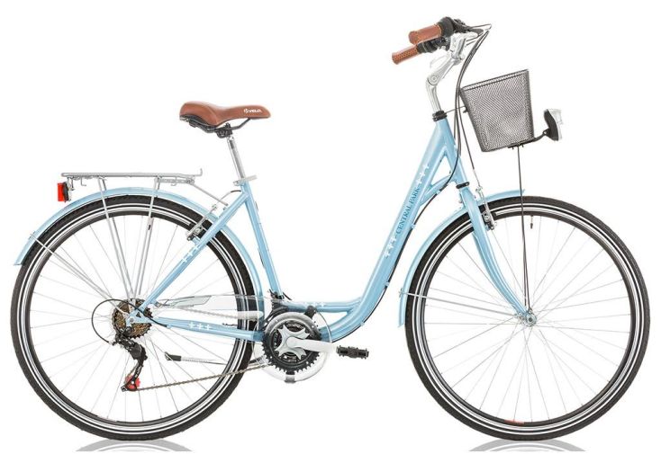 Vélo de ville femme Central Park 28 pouces 18 vitesses