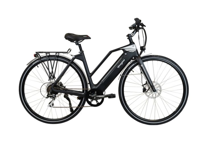 Vélo de ville électrique en carbone Vadrouilleur 250 W – 36 V / 10,5 Ah