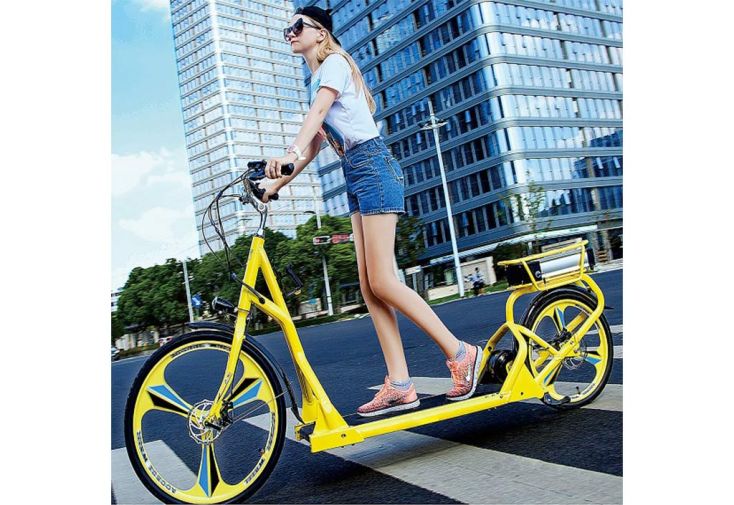 Vélo électrique de marche en aluminium - Jaune