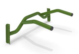 barre à dips verte en acier galvanisé thermolaqué 