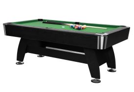 Billard américain en bois noir avec tapis vert