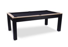 Billard américain en bois avec tapis noir