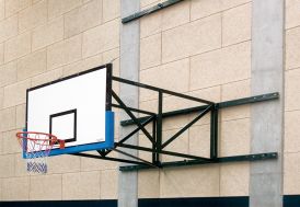 Jeu de 2 paniers de basket relevables 