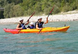 kayak bi-place pour la mer avec 2 fauteuils en polyéthylène