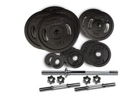 Kit de musculation barre, haltères et poids