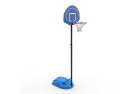 Panier de basket pour enfant portable réglable en hauteur bleu