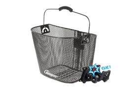 Panier pour vélo en métal 22 L noir