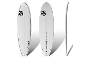 Planche de surf fish en époxy 6’4 Perfect Stuff Fish Clear