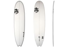 Planche de surf fish en époxy 7’4 Perfect Stuff Fish Clear