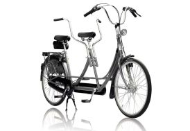 Tandem linbike 26 pouces gris pour adultes 