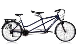 Vélo tandem touriste 28 pouces bleu foncé