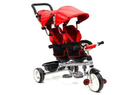 Tricycle Double Bébé Évolutif Giro Rouge