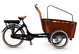Triporteur Rétro Électrique Carry 3 20"/26" noir et marron