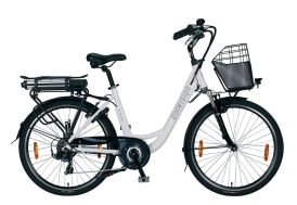 Vélo de ville électrique 26 pouces Alegria blanc