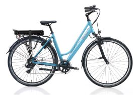 Vélo électrique femme Riviera 28 pouces 7 vitesses - bleu clair mat