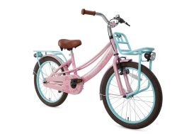 Vélo fille 20 pouces avec porte-babages Supersuper Lola rose