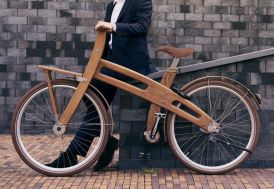 Vélo de Ville en bois en Chêne du Jura