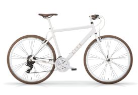 Vélo de Fitness MBM 28 Pouces 21 Vitesses en Blanc