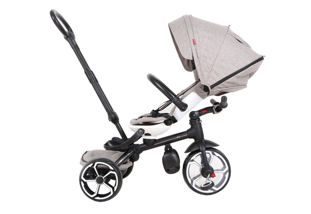 Qaba Tricycle pour enfants de 2 à 5 ans, vélo pour tout-petits avec siège  réglable, blanc 