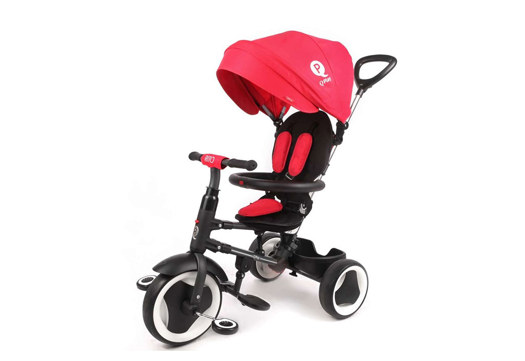 Tricycle bébé pliant QPlay Rito avec capote (pls coloris)