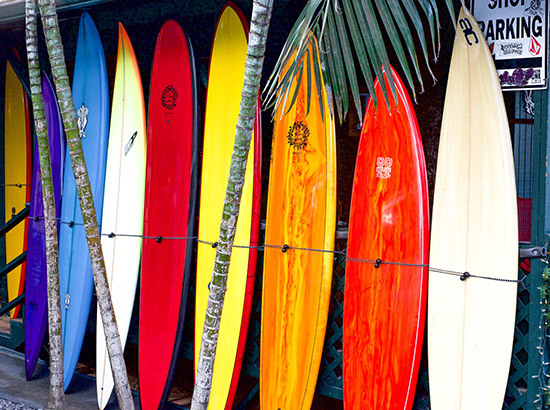 Planches de surf.