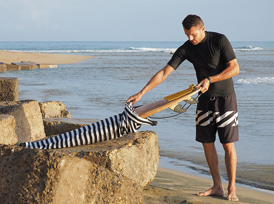 Housse de surf chaussette.