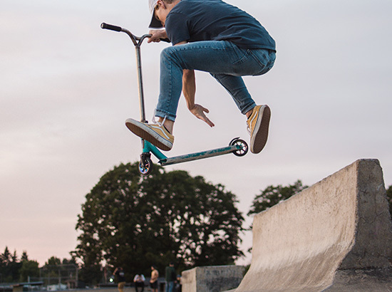 Trick en trottinette freestyle